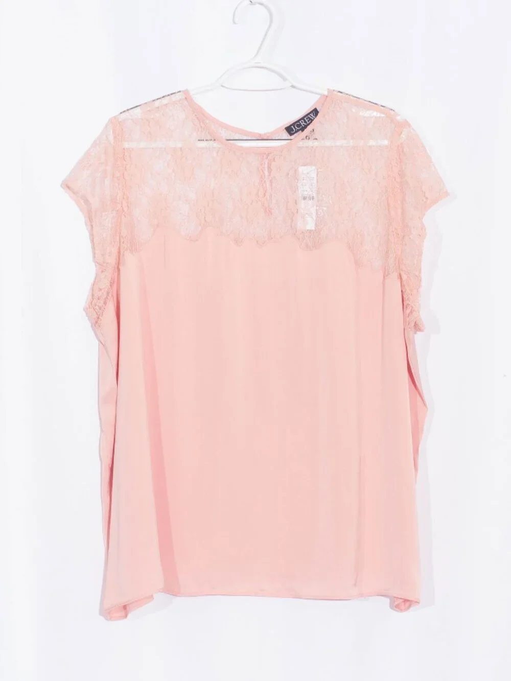 J. CREW Satin and Lace Blouse Size 3X